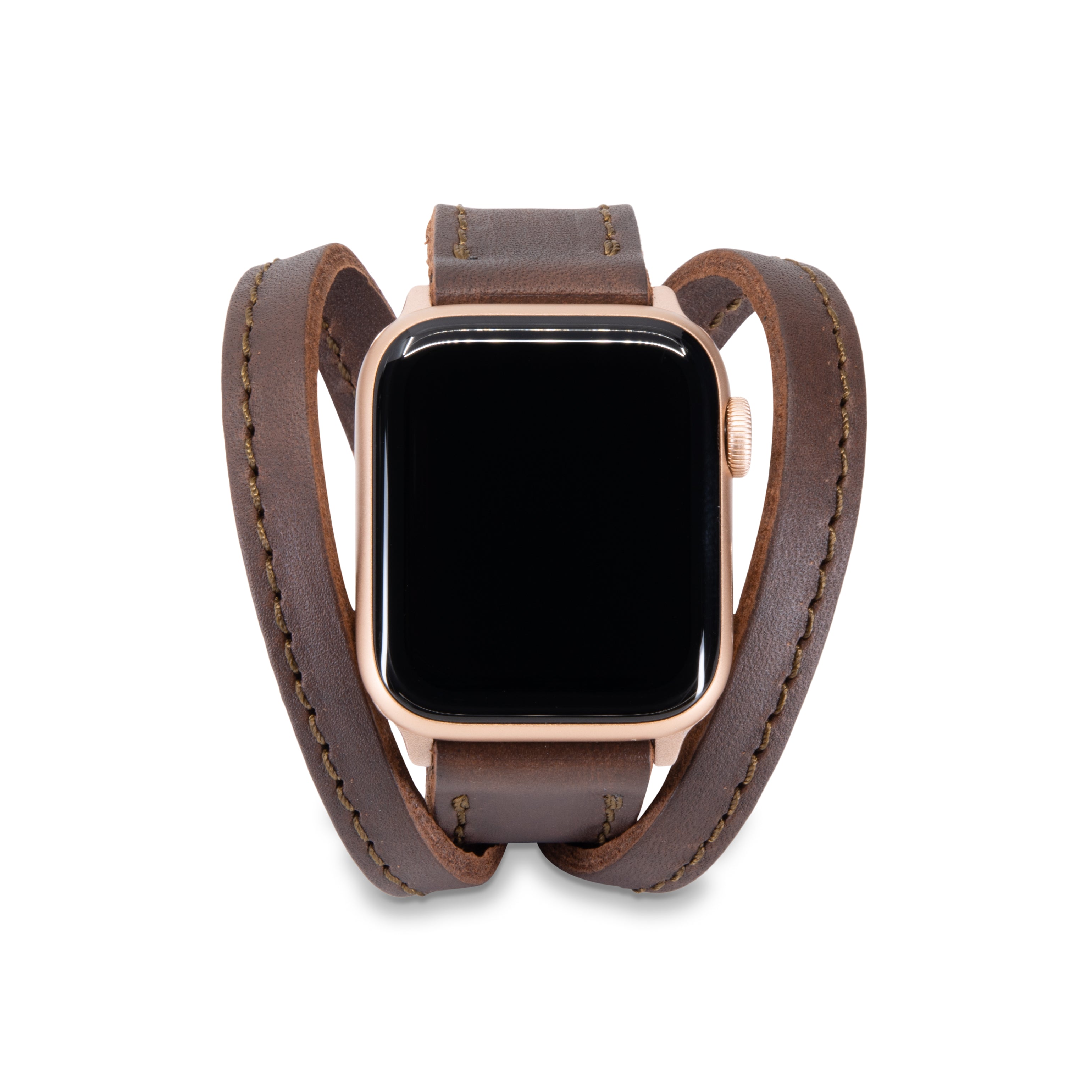 Triple Tour™ Leather Apple Watch Band Chestnut Brown – Arrow Board