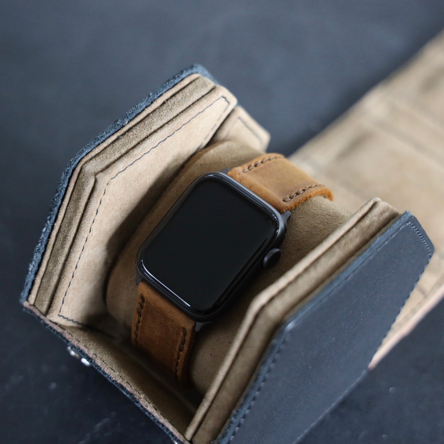 Leather Watch Case - Midnight
