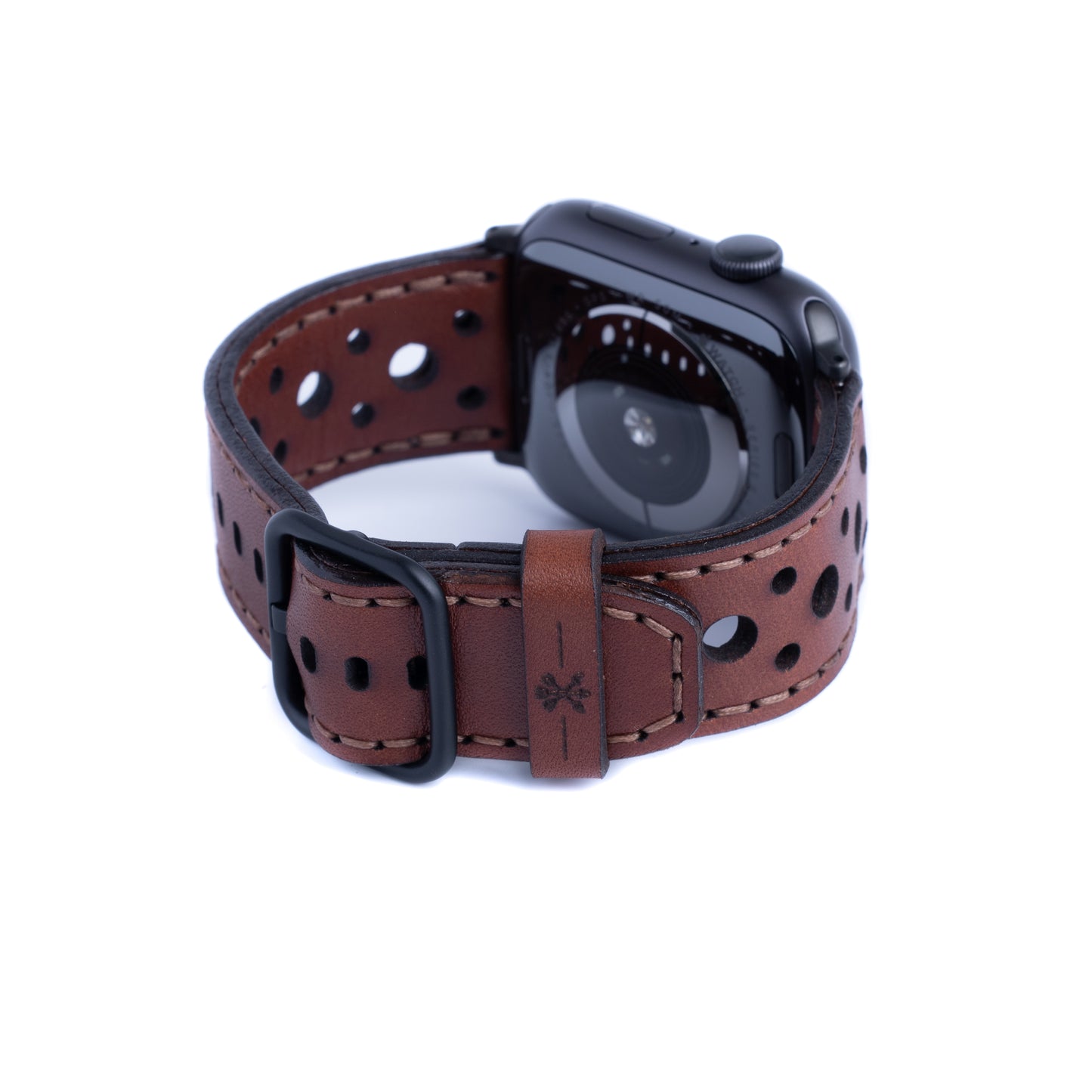 Leather Touring Apple Watch Band - Medium Brown
