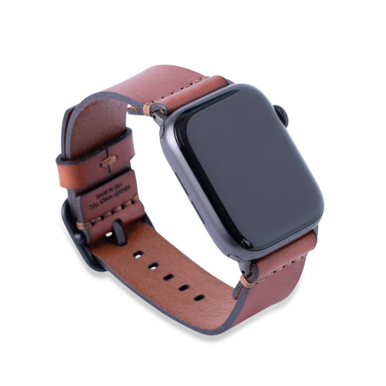Leather Simple Apple Watch Band - Medium Brown