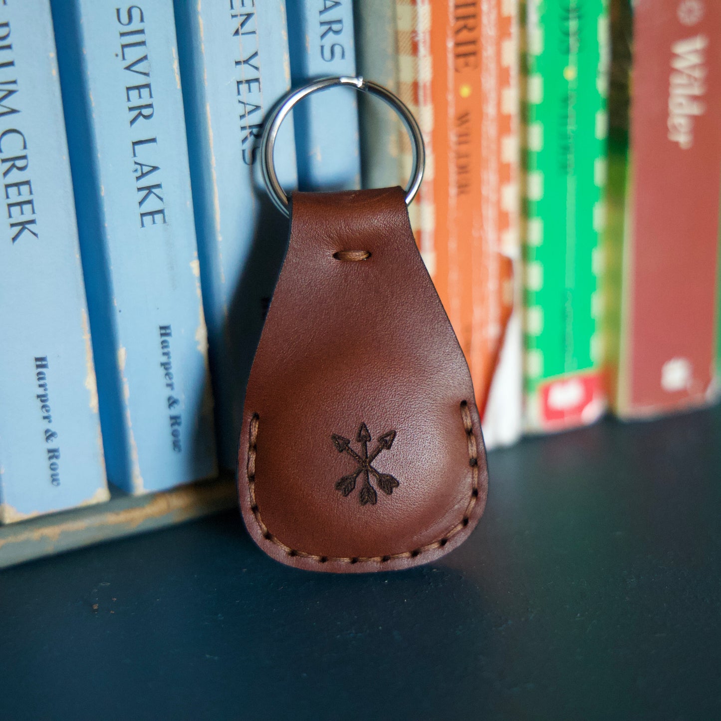 Leather AirTag Keychain