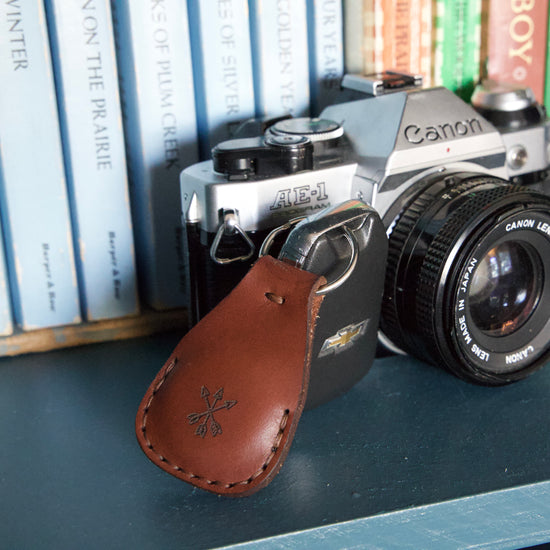 Leather AirTag Keychain