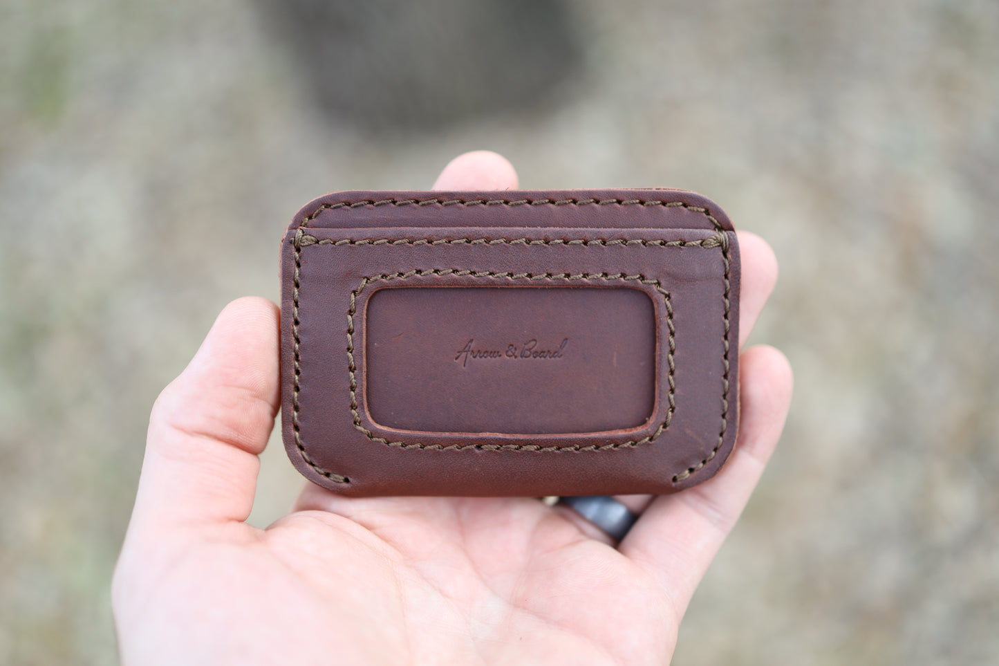 Load image into Gallery viewer, Leather Simple ID Wallet - Chestnut
