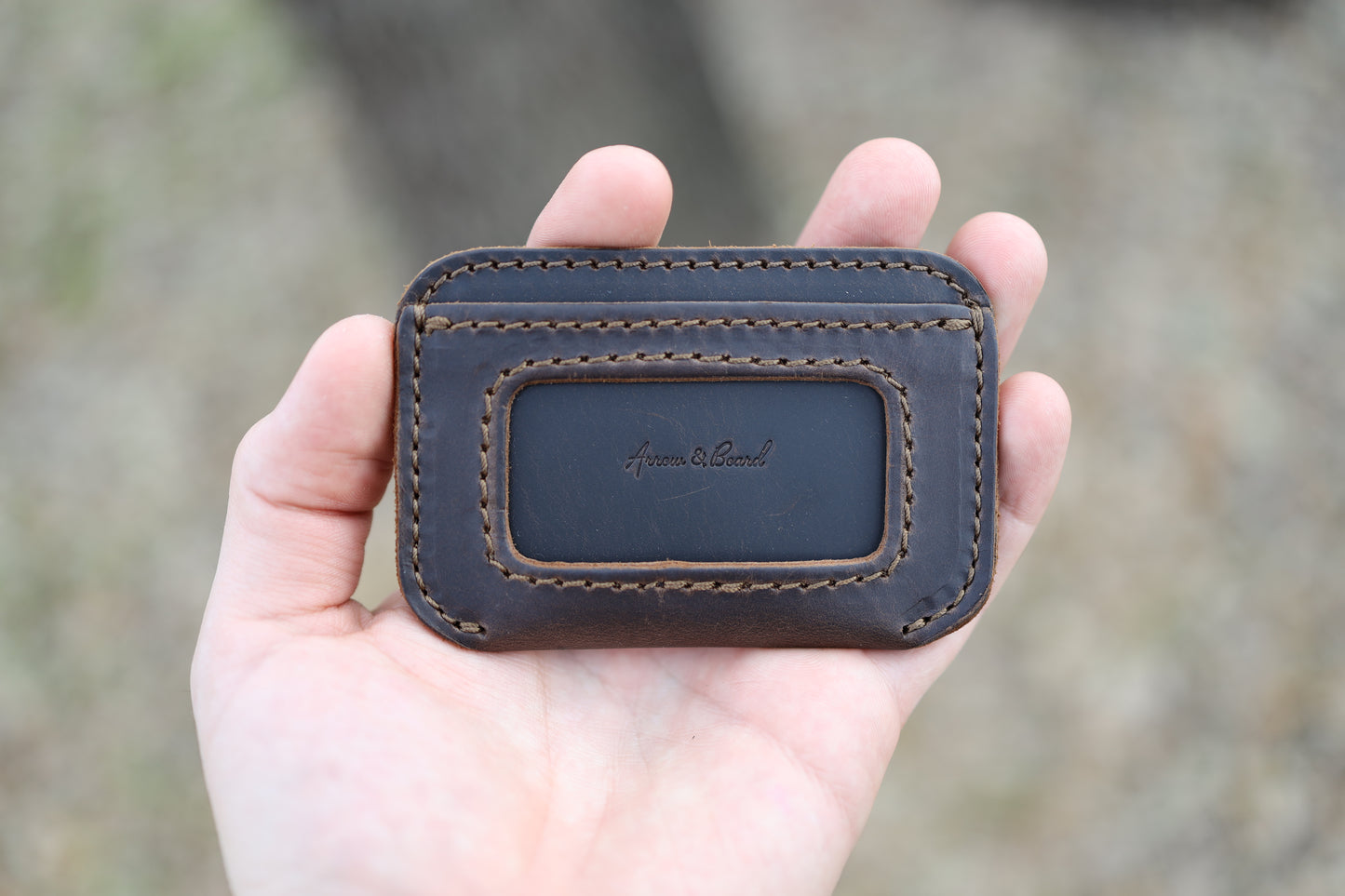 Leather Simple ID Wallet - Espresso