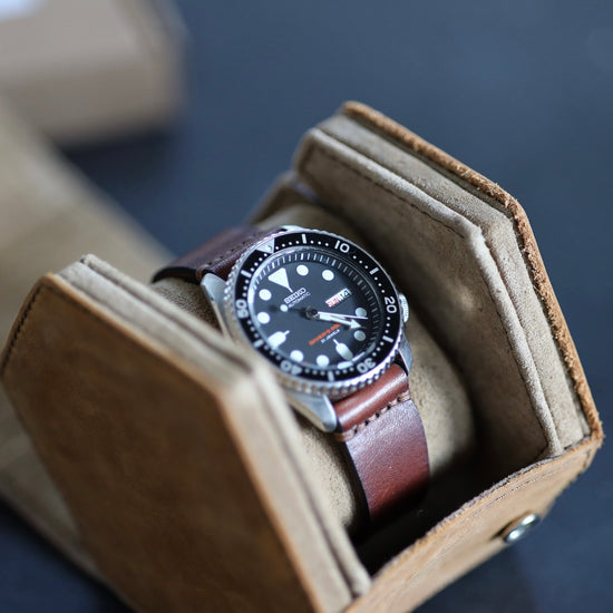 Leather Watch Case - Tobacco