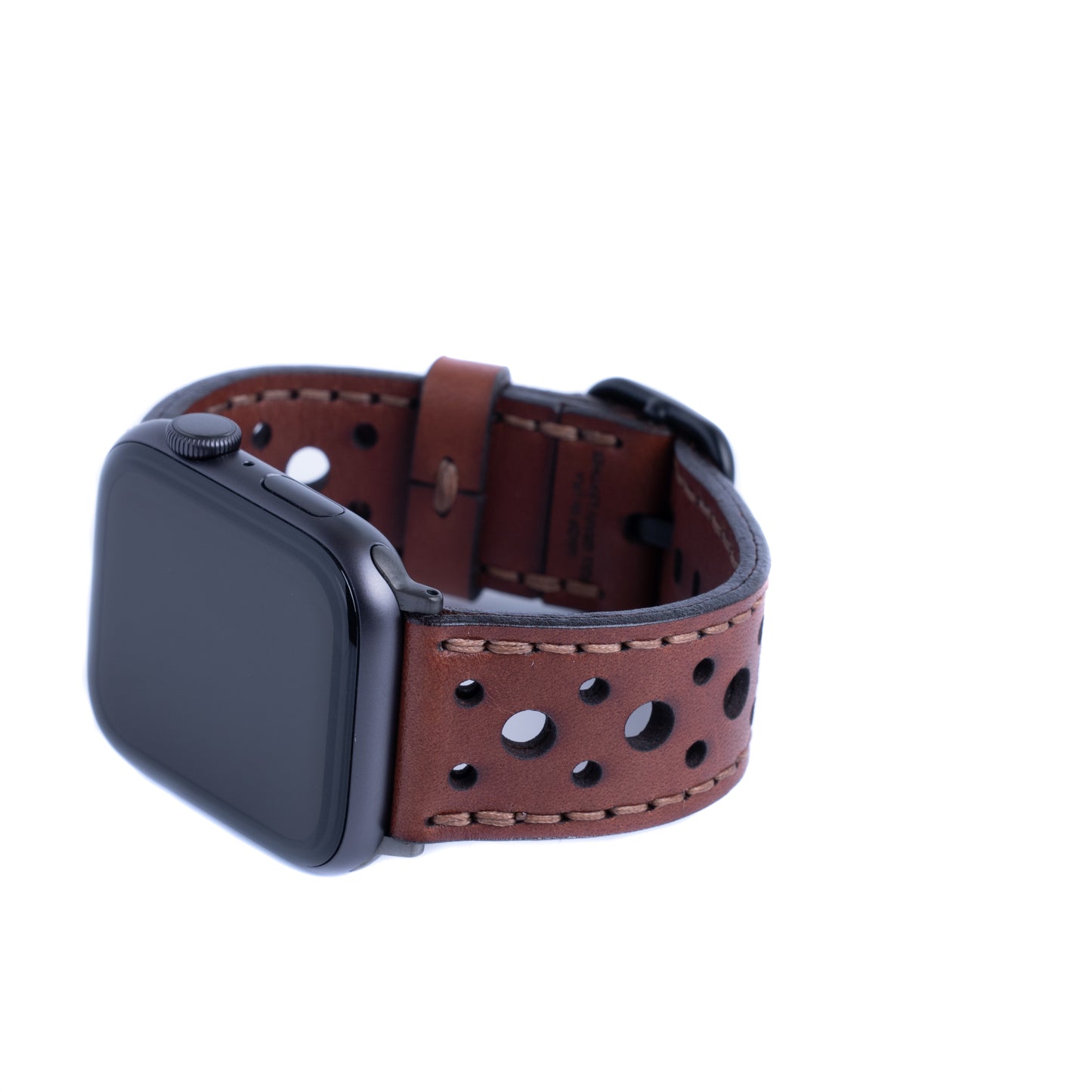 Load image into Gallery viewer, Leather Touring Apple Watch Band - Medium Brown
