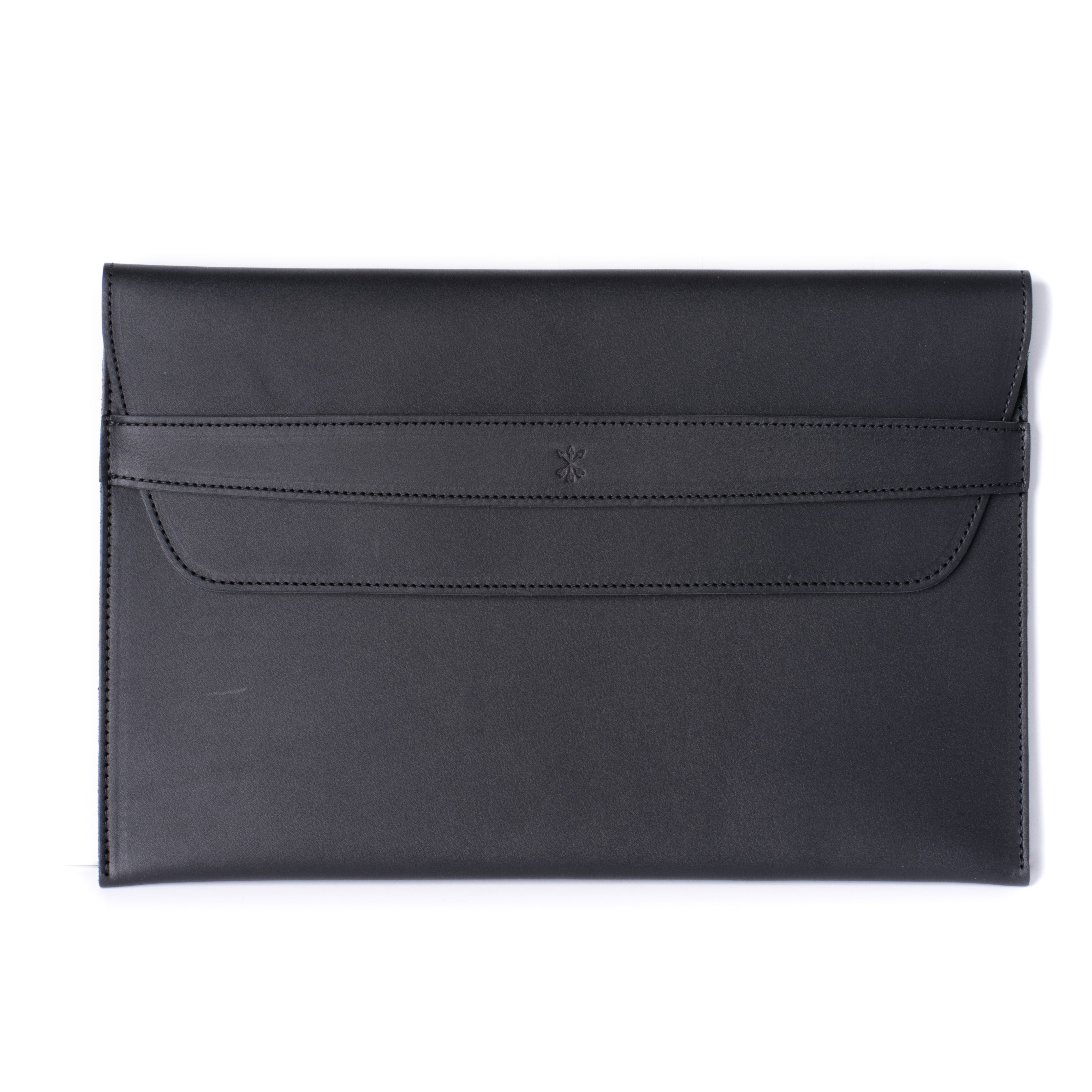 Full Grain Leather MacBook Sleeve Case - Midnight Black