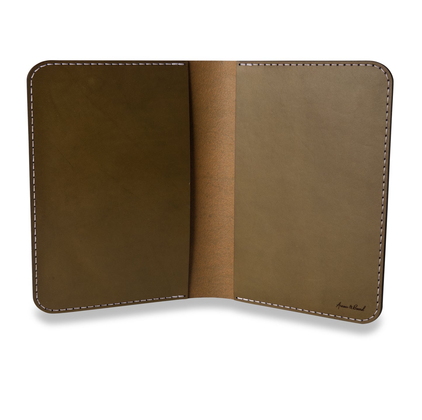 Leather Journal Cover w/ Notebook - Olive
